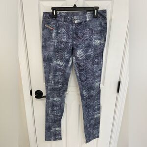Diesel Livier Super Slim Stretch Jegging Low Waist Blue Wash Women’s Size 28